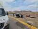 Chofer de servicios de aeropuerto vuelca en carretera a Aldama