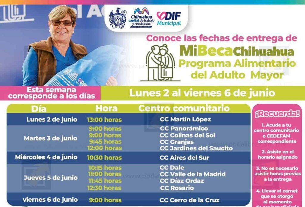 ¡Que no se te pase! Asiste por tu apoyo alimentario PAAM