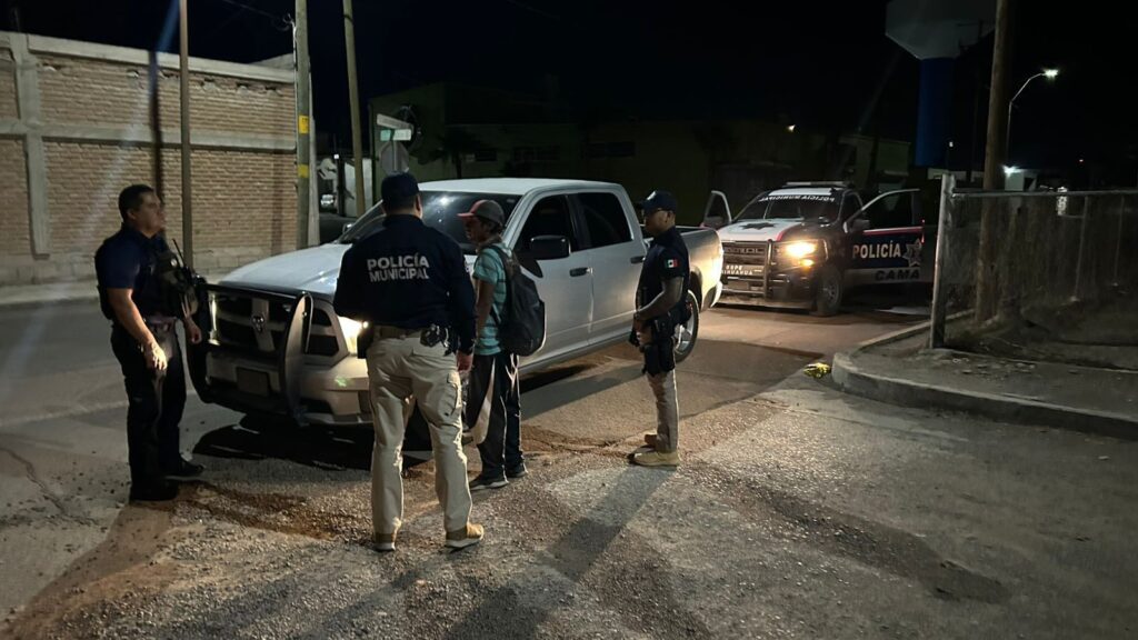 Policía Municipal y C7 de Camargo realizan operativo exitoso y logran la detención de tres presuntos delincuentes