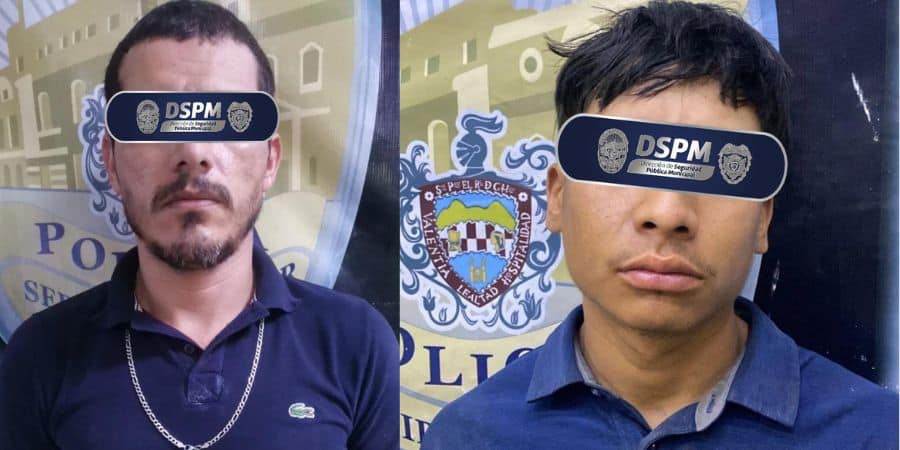 Grupos EPE y K9 detención de dos hombres por venta de drogas en distintas colonias 