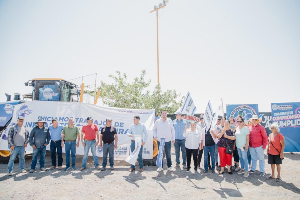 Municipio y Estado arrancan segunda etapa de rehabilitación de caminos rurales en Camargo