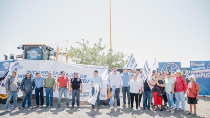 Municipio y Estado arrancan segunda etapa de rehabilitación de caminos rurales en Camargo