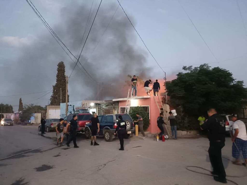 Se incendia casa en Granjas de Chapultepec